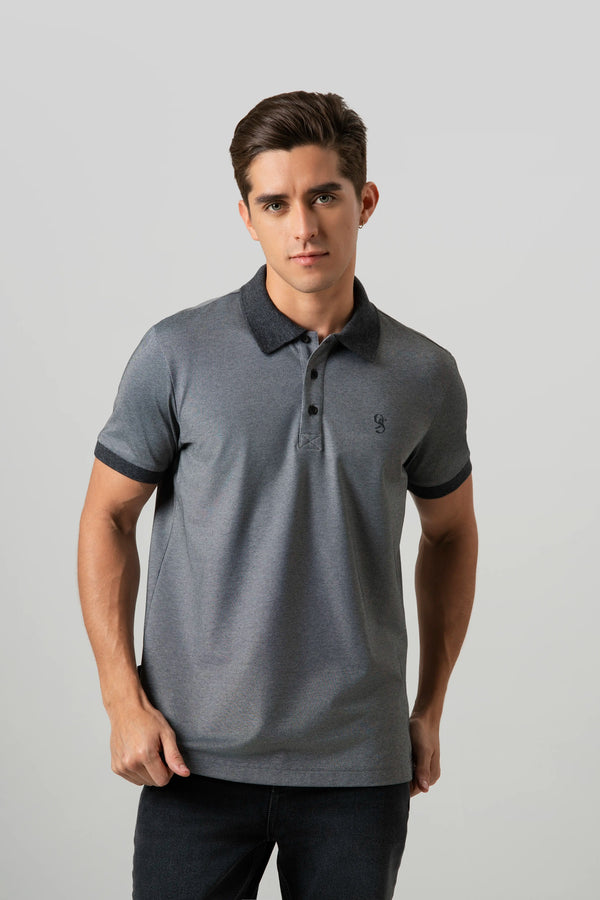POLO MANGA CORTA COLOR NEGRO