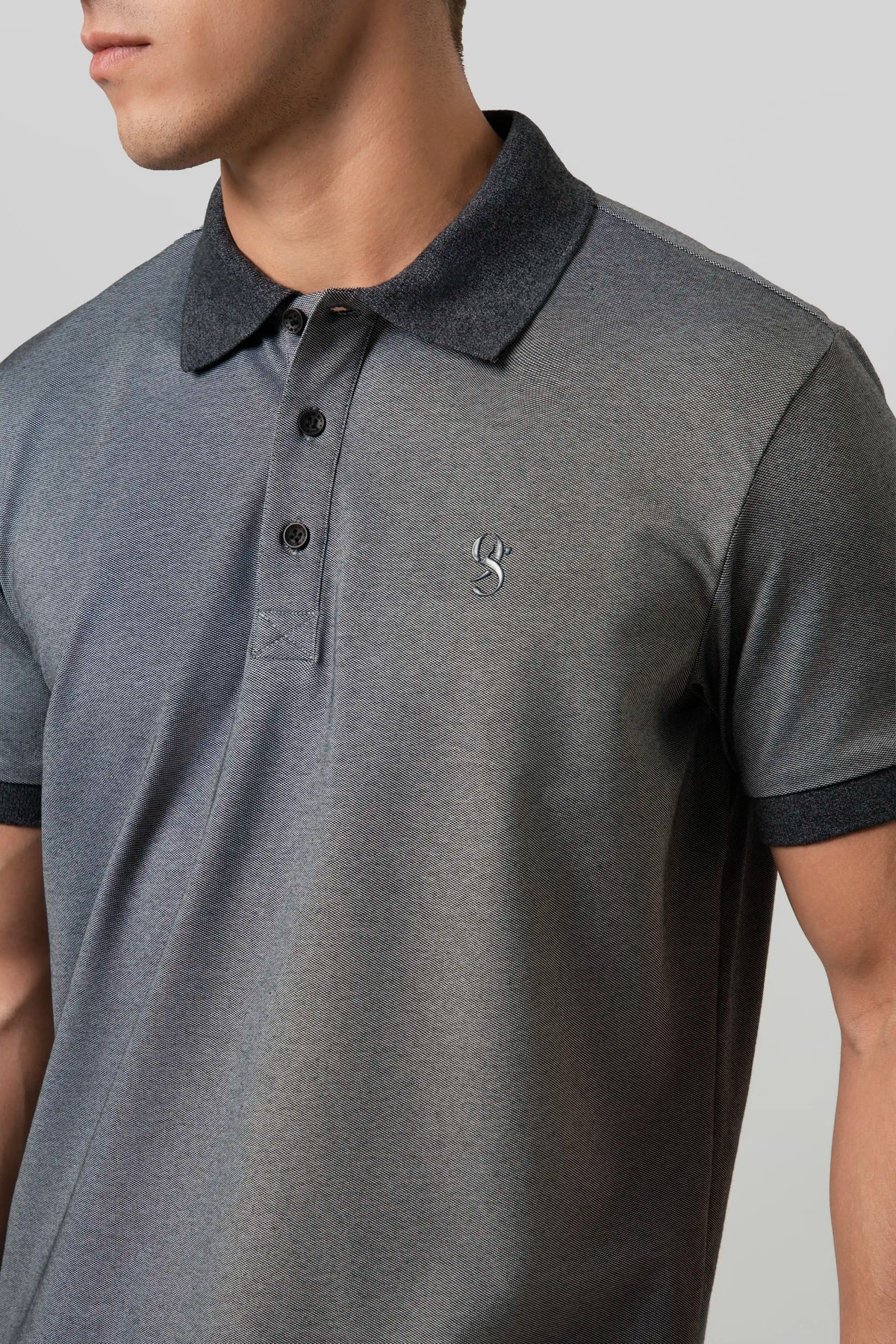 POLO MANGA CORTA COLOR NEGRO