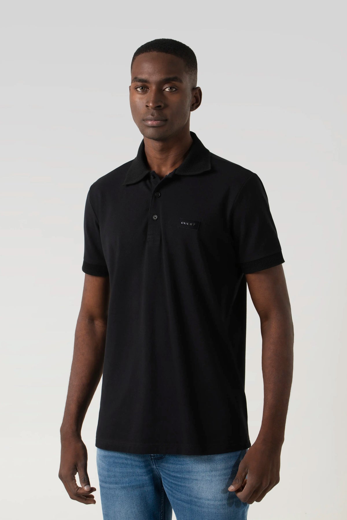 POLO MANGA CORTA COLOR NEGRO