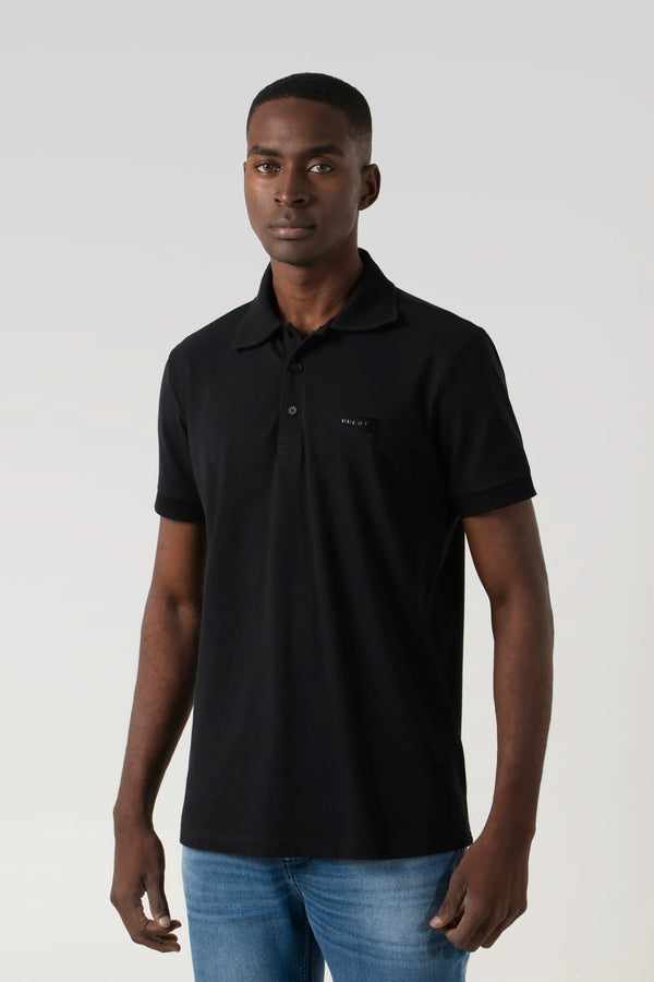 POLO MANGA CORTA COLOR NEGRO