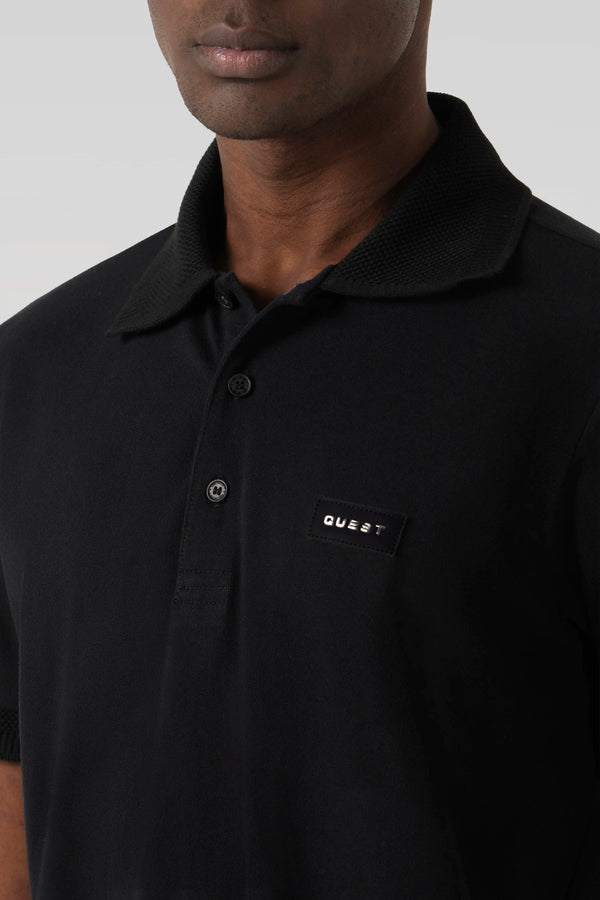 POLO MANGA CORTA COLOR NEGRO
