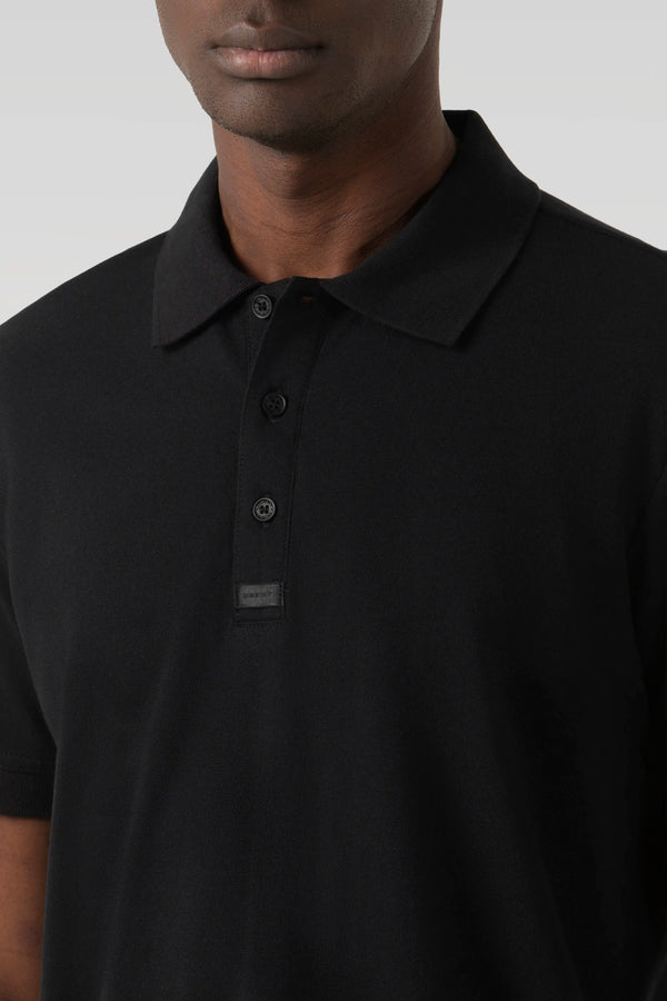 POLO MANGA CORTA COLOR NEGRO
