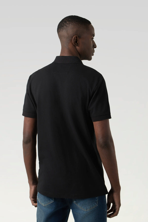 POLO MANGA CORTA COLOR NEGRO