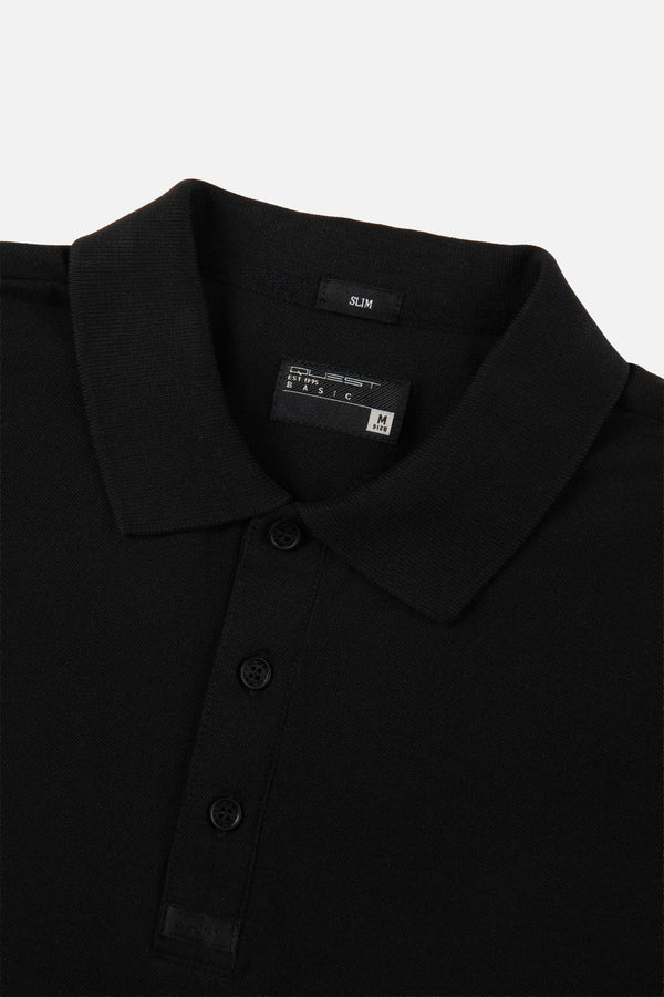 POLO MANGA CORTA COLOR NEGRO