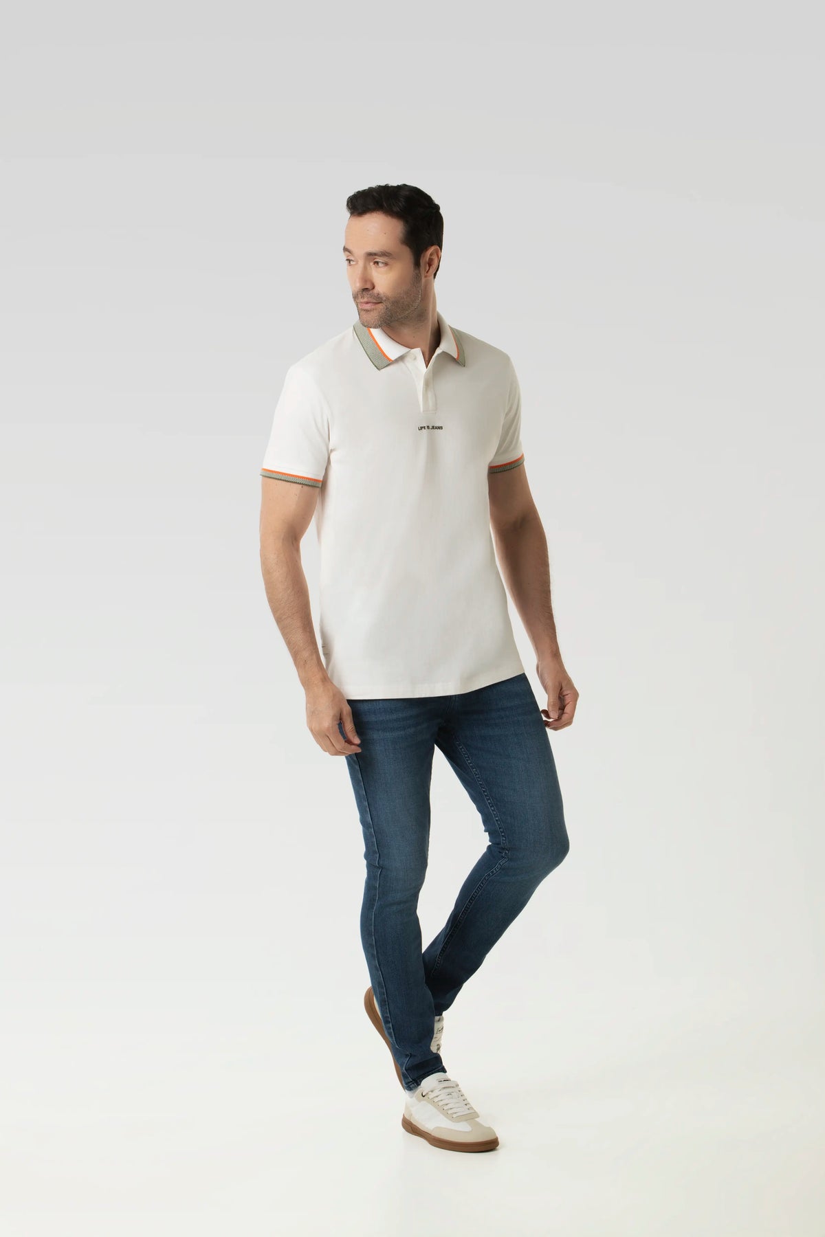 POLO MANGA CORTA COLOR IVORY