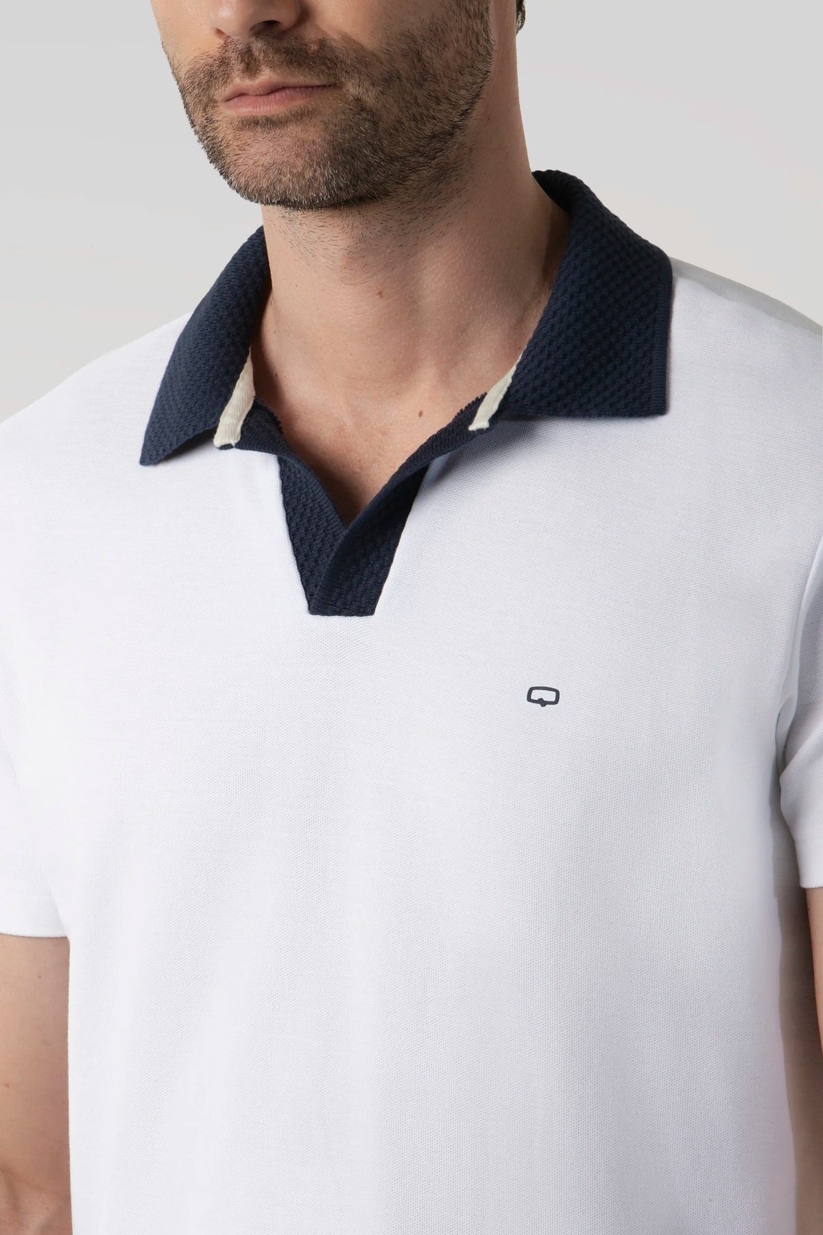 POLO MANGA CORTA COLOR IVORY
