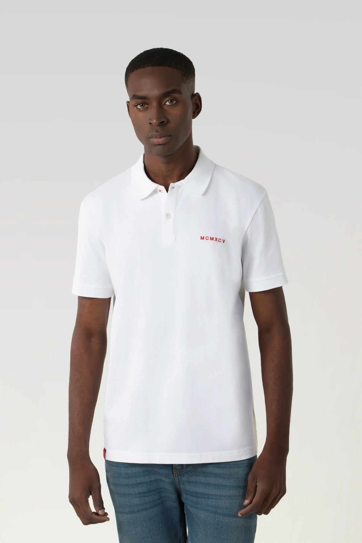 POLO MANGA CORTA COLOR BLANCO BLANCO