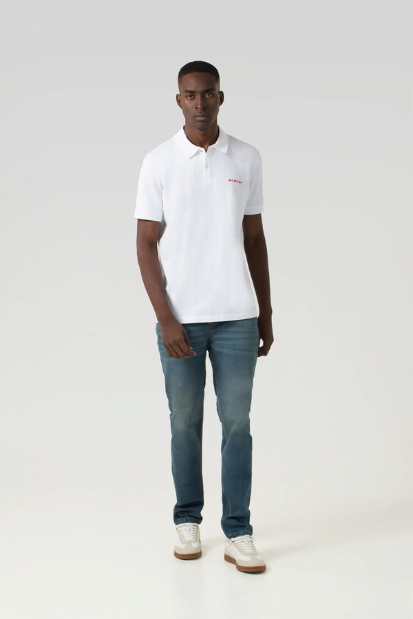 POLO MANGA CORTA COLOR BLANCO BLANCO