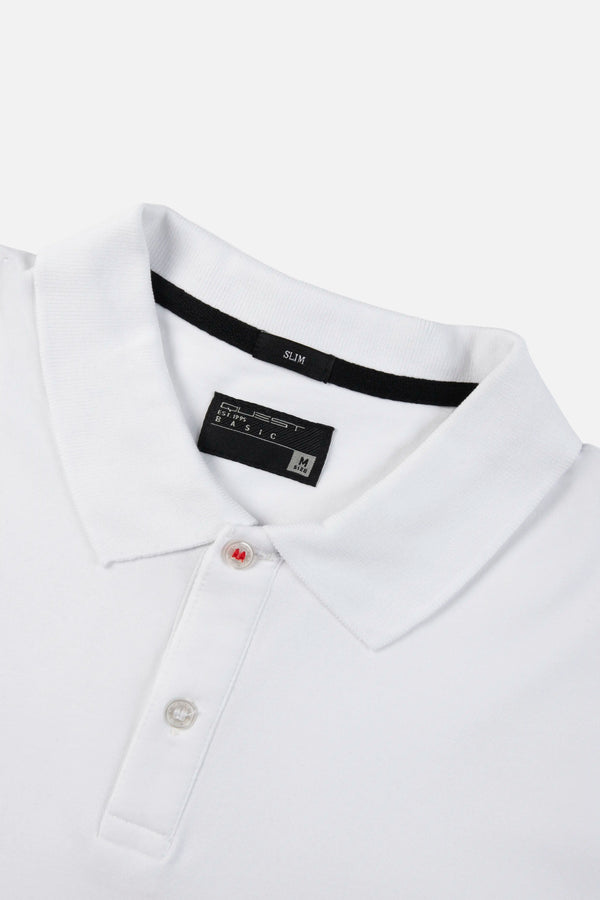 POLO MANGA CORTA COLOR BLANCO BLANCO