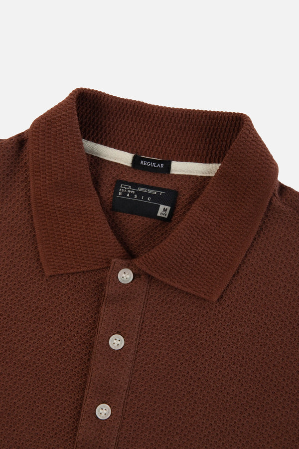 POLO MANGA CORTA COLOR BRUNETTE