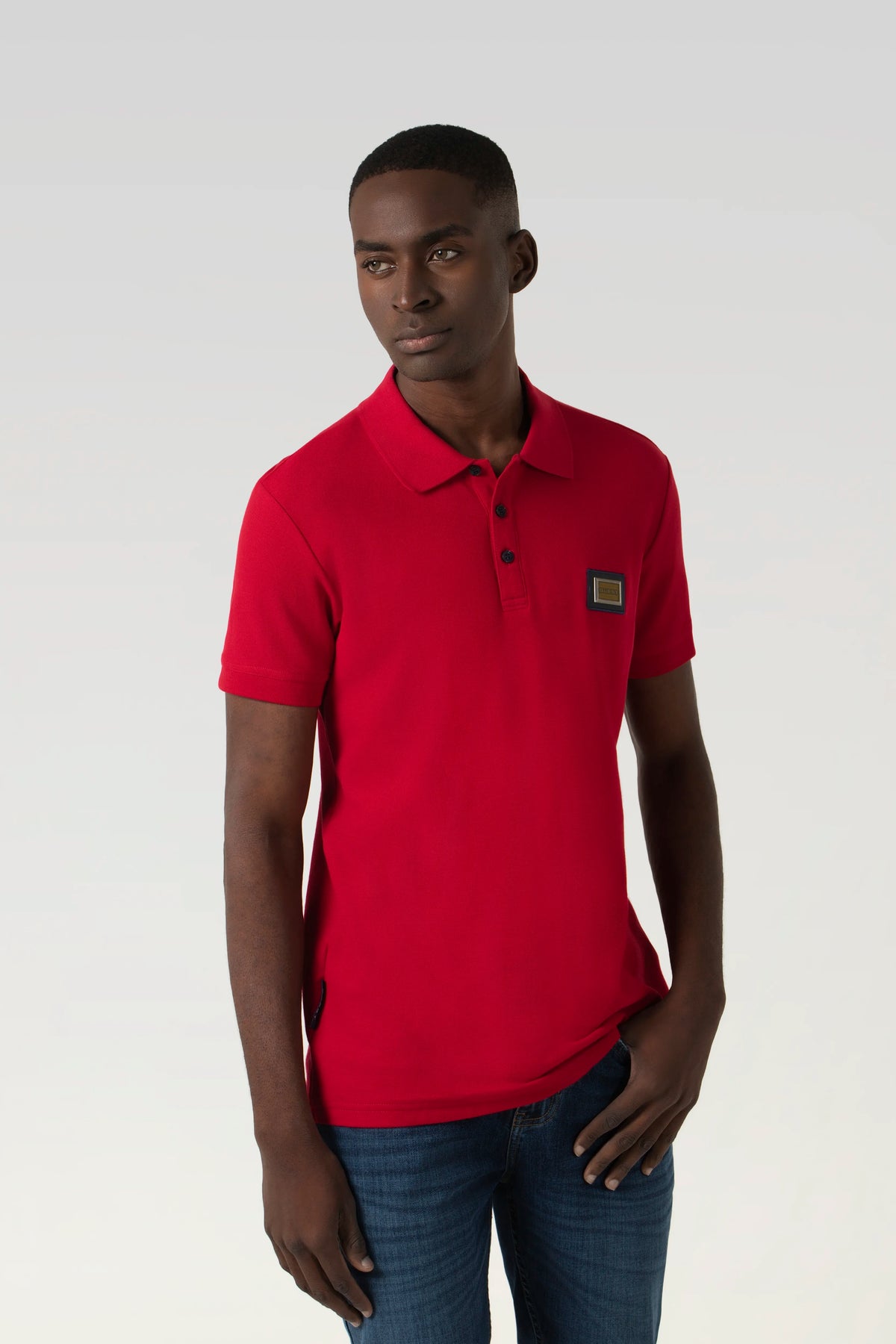 POLO MANGA CORTA COLOR ROJO