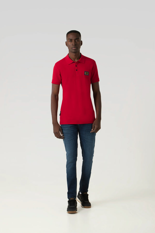 POLO MANGA CORTA COLOR ROJO