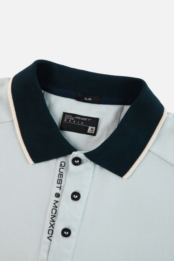 POLO MANGA CORTA COLOR BABY BLUE
