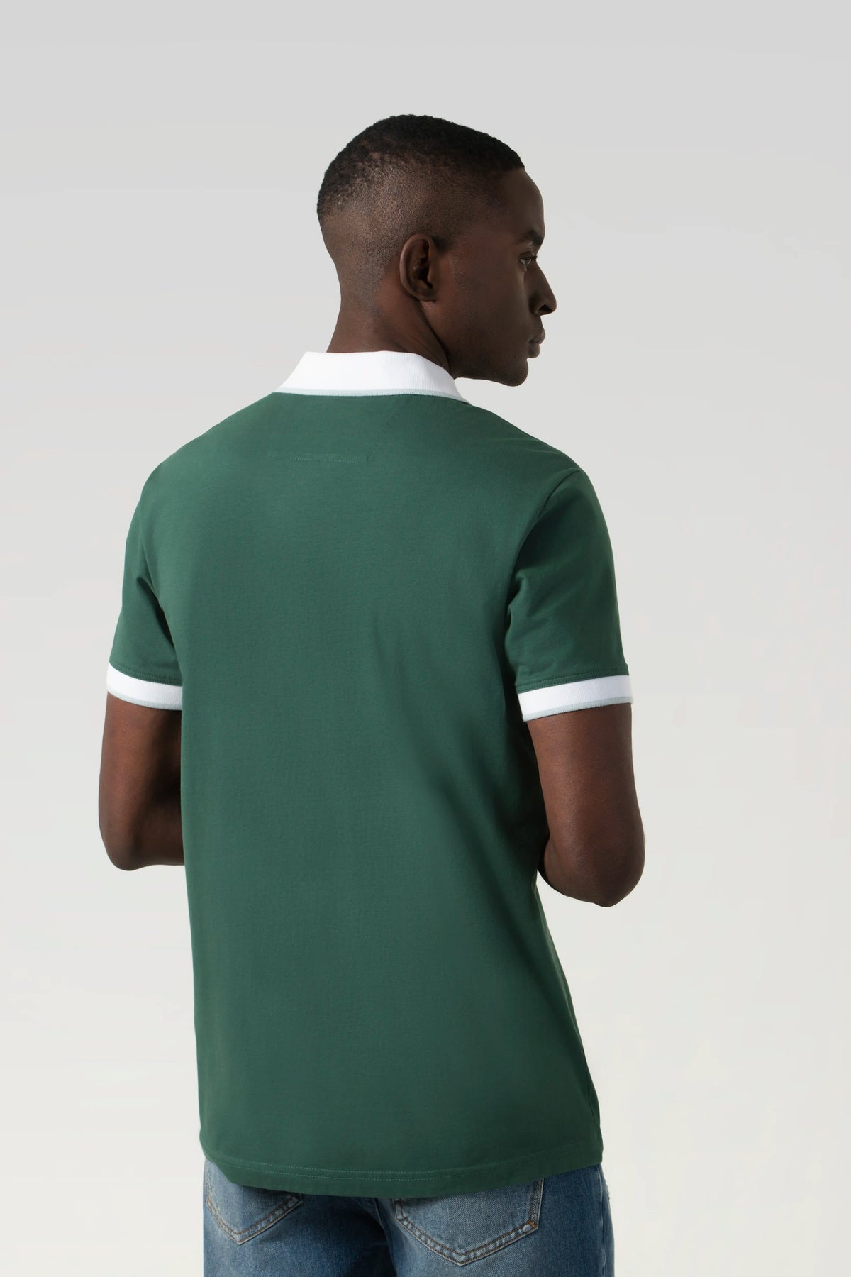 POLO MANGA CORTA COLOR VERDE MONTAÑA