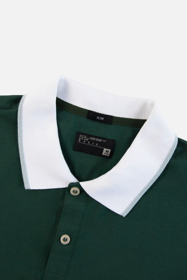 POLO MANGA CORTA COLOR VERDE MONTAÑA