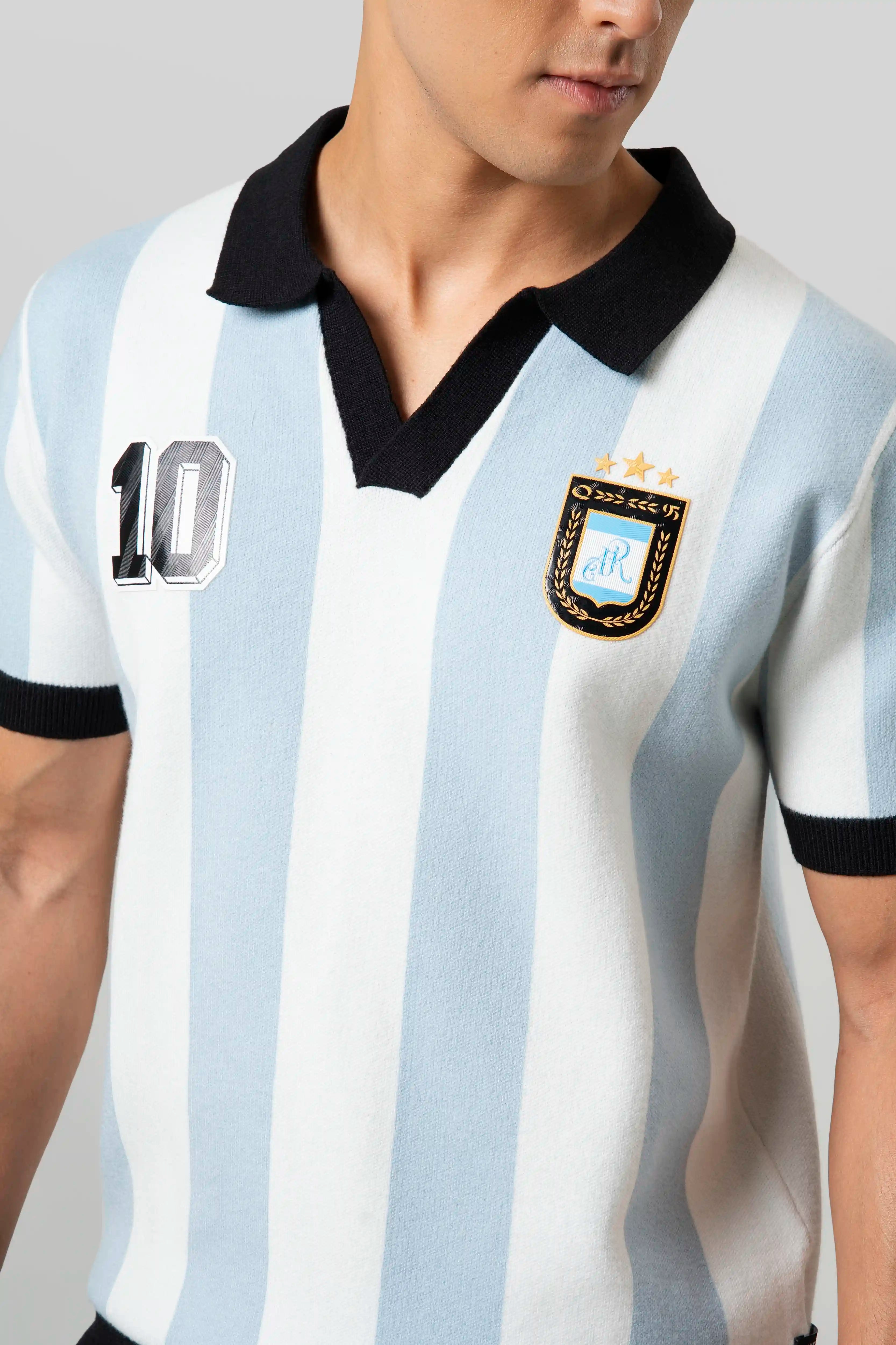 POLO ARGENTINA MANGA CORTA COLOR AZUL CLARO