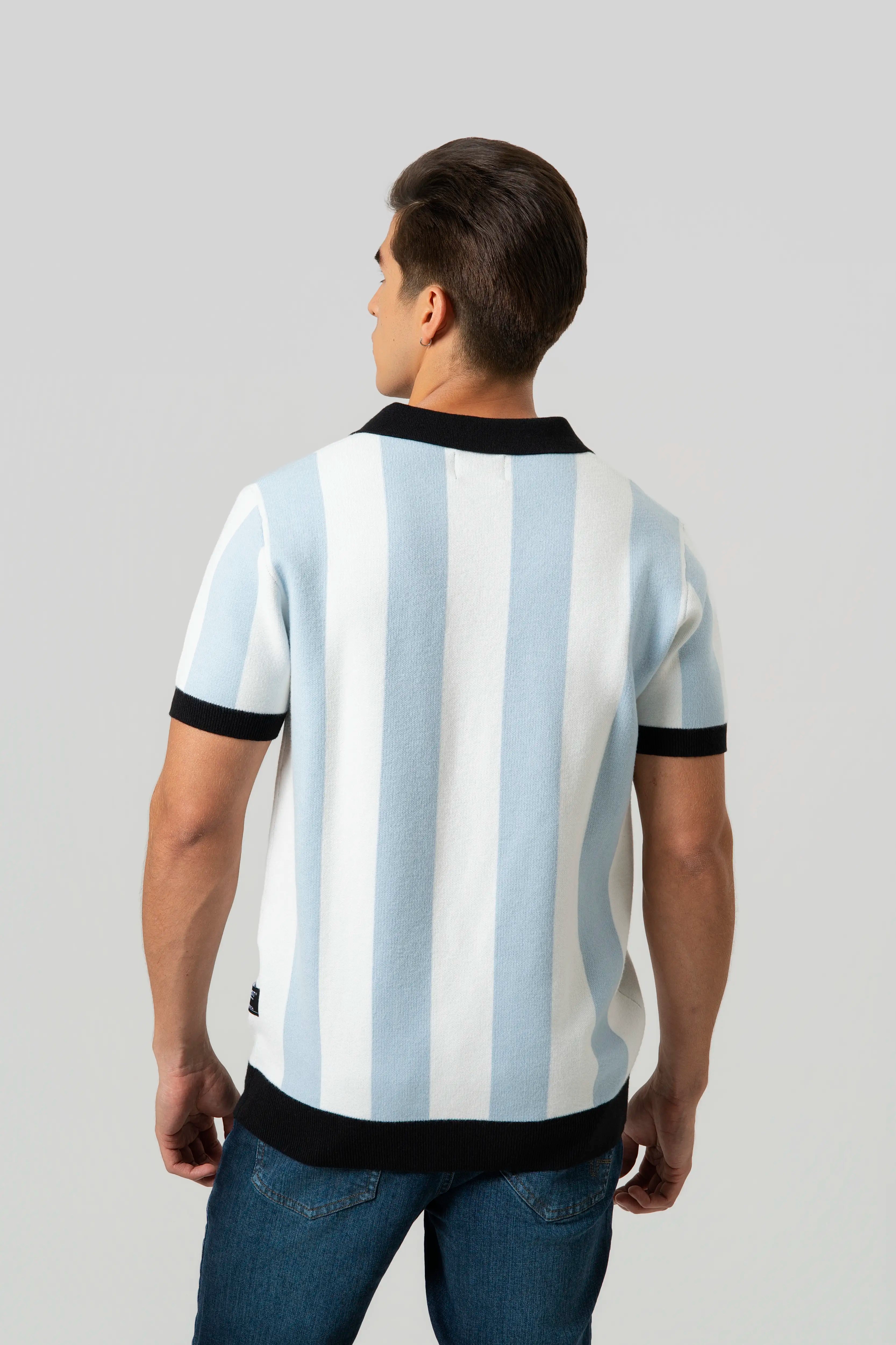 POLO ARGENTINA MANGA CORTA COLOR AZUL CLARO
