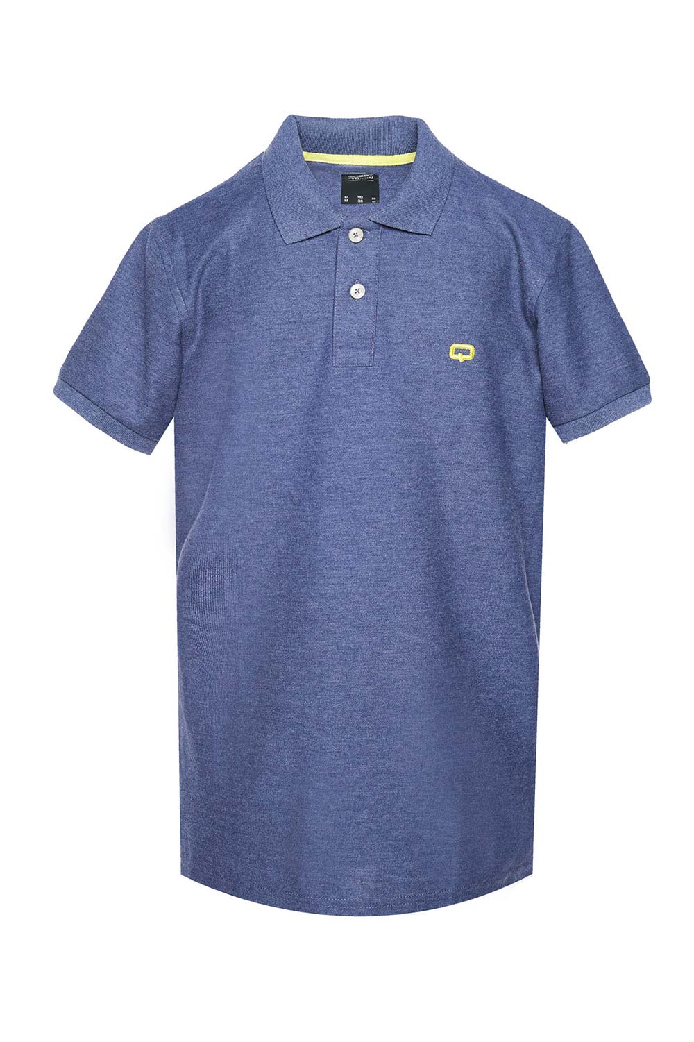 POLO SLIM COLOR AZUL JASPE MEDIO
