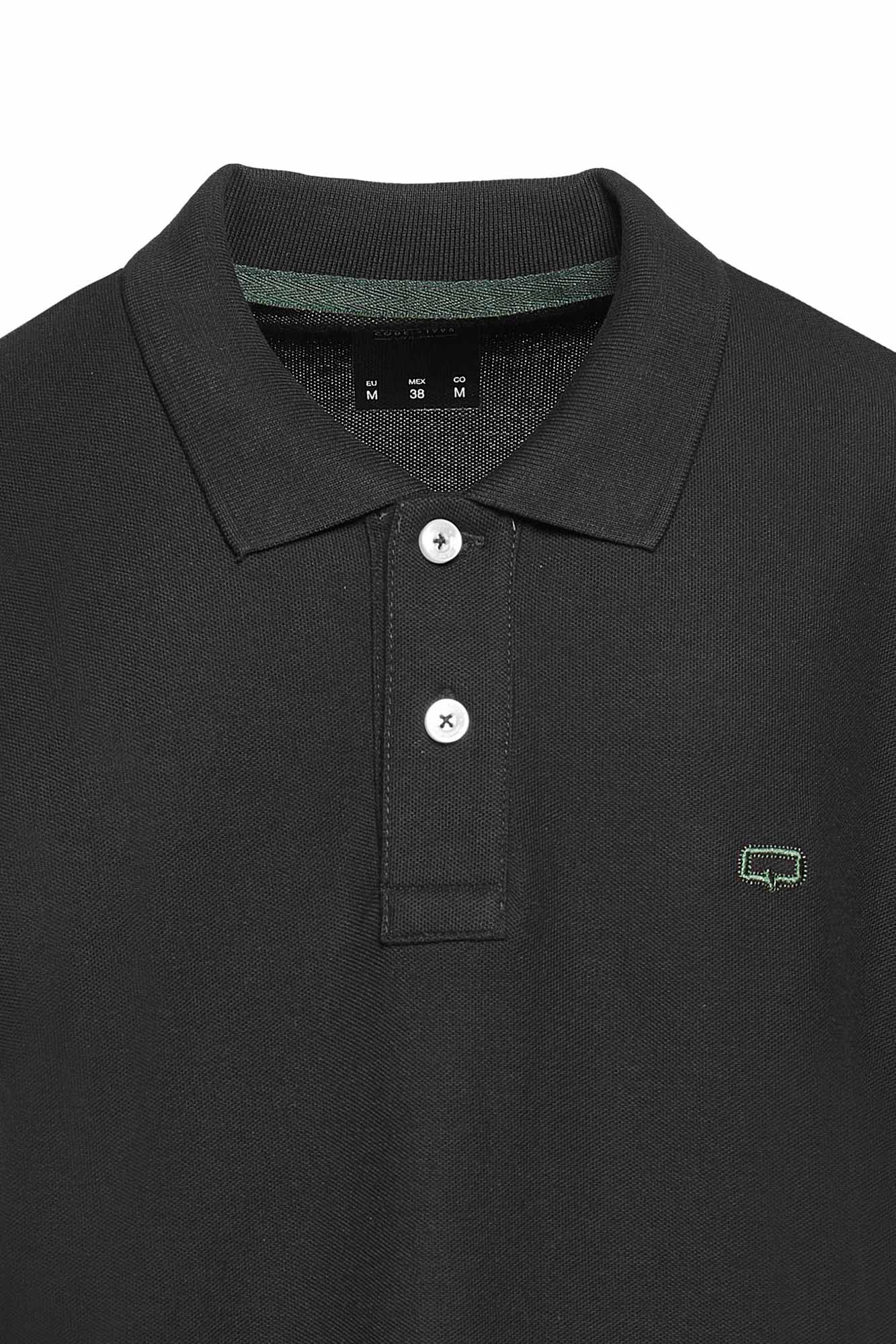 POLO SLIM COLOR NEGRO