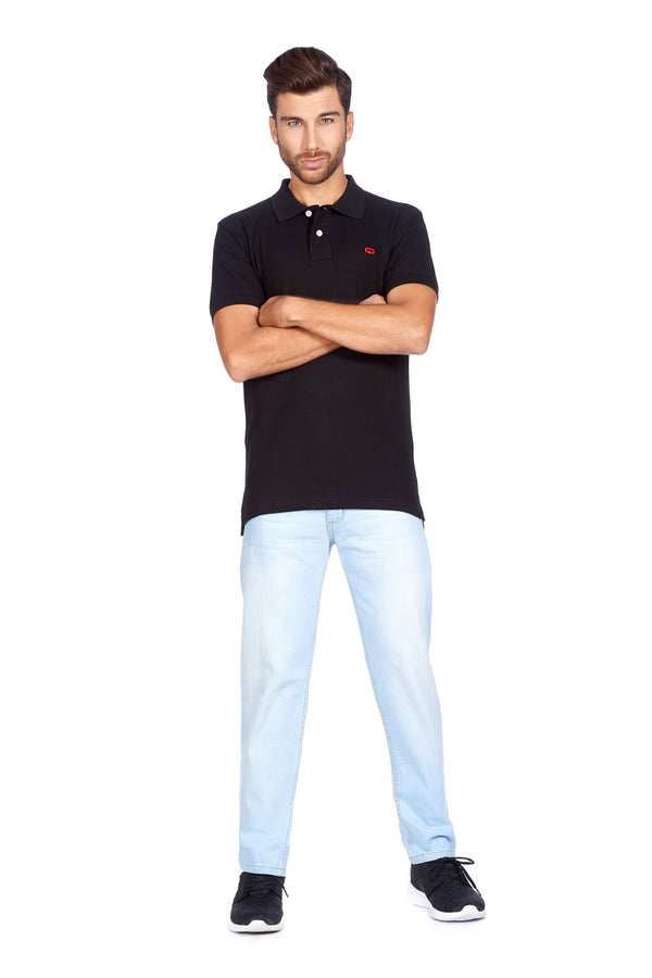 POLO SLIM COLOR NEGRO
