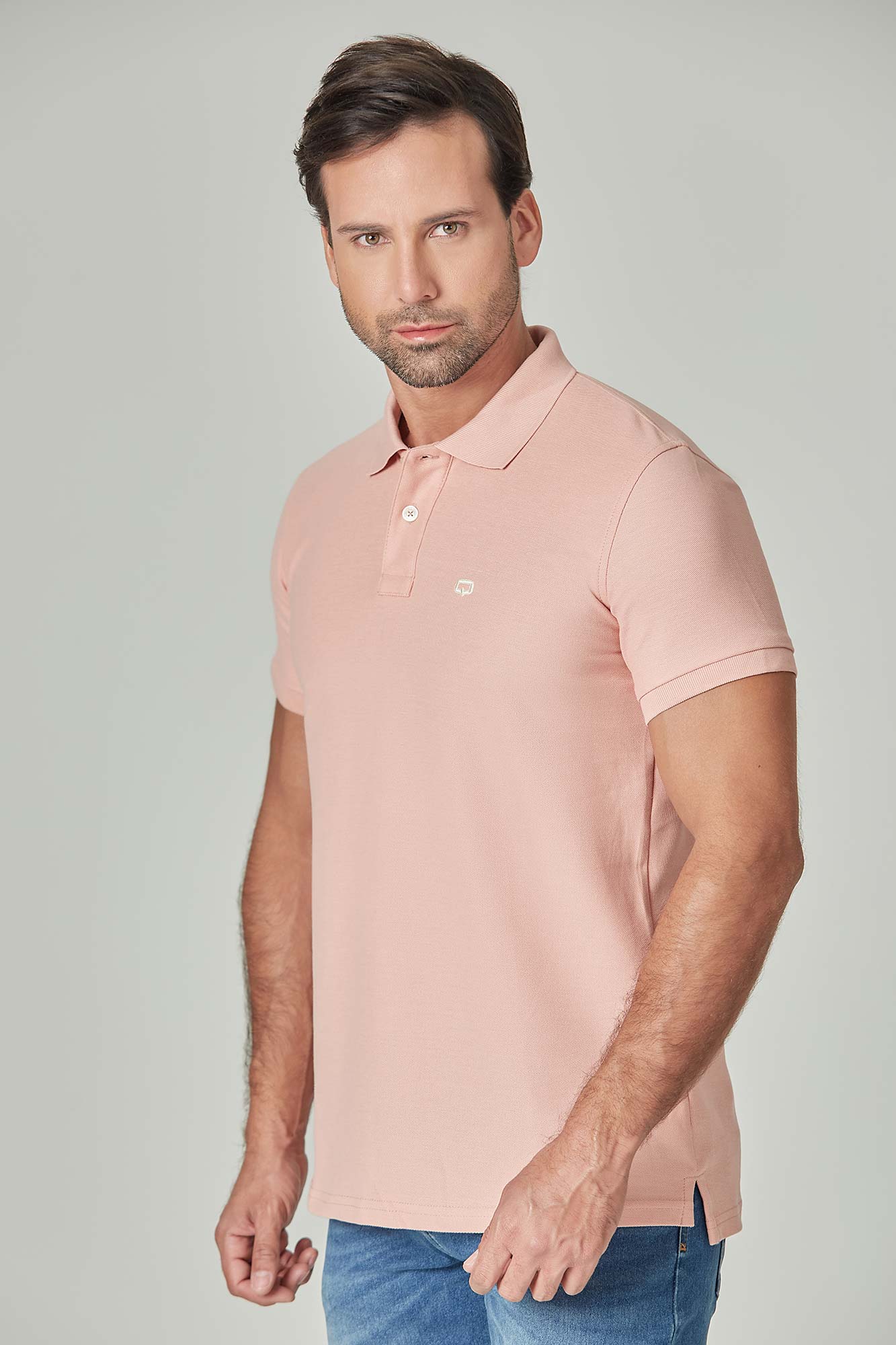 POLO SLIM COLOR ROSADO EMPOLVADO