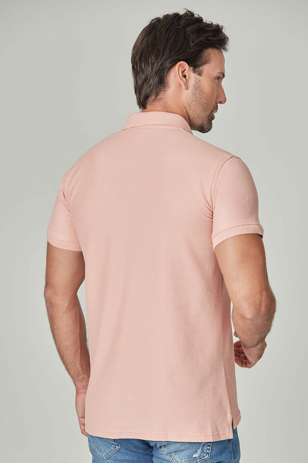 POLO SLIM COLOR ROSADO EMPOLVADO