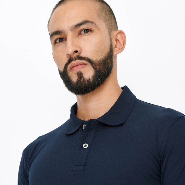 POLO SLIM COLOR AZUL OSCURO