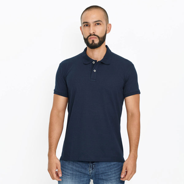 POLO SLIM COLOR AZUL OSCURO