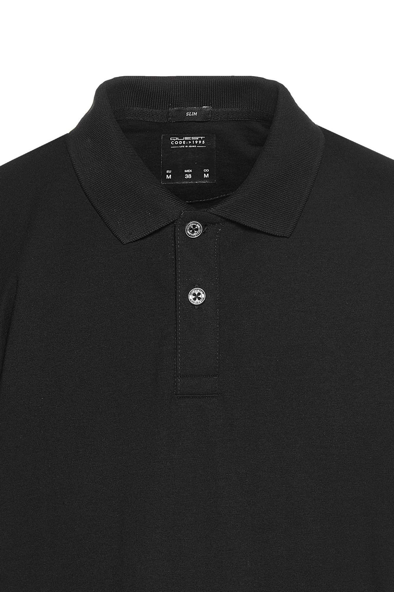 POLO SLIM COLOR NEGRO