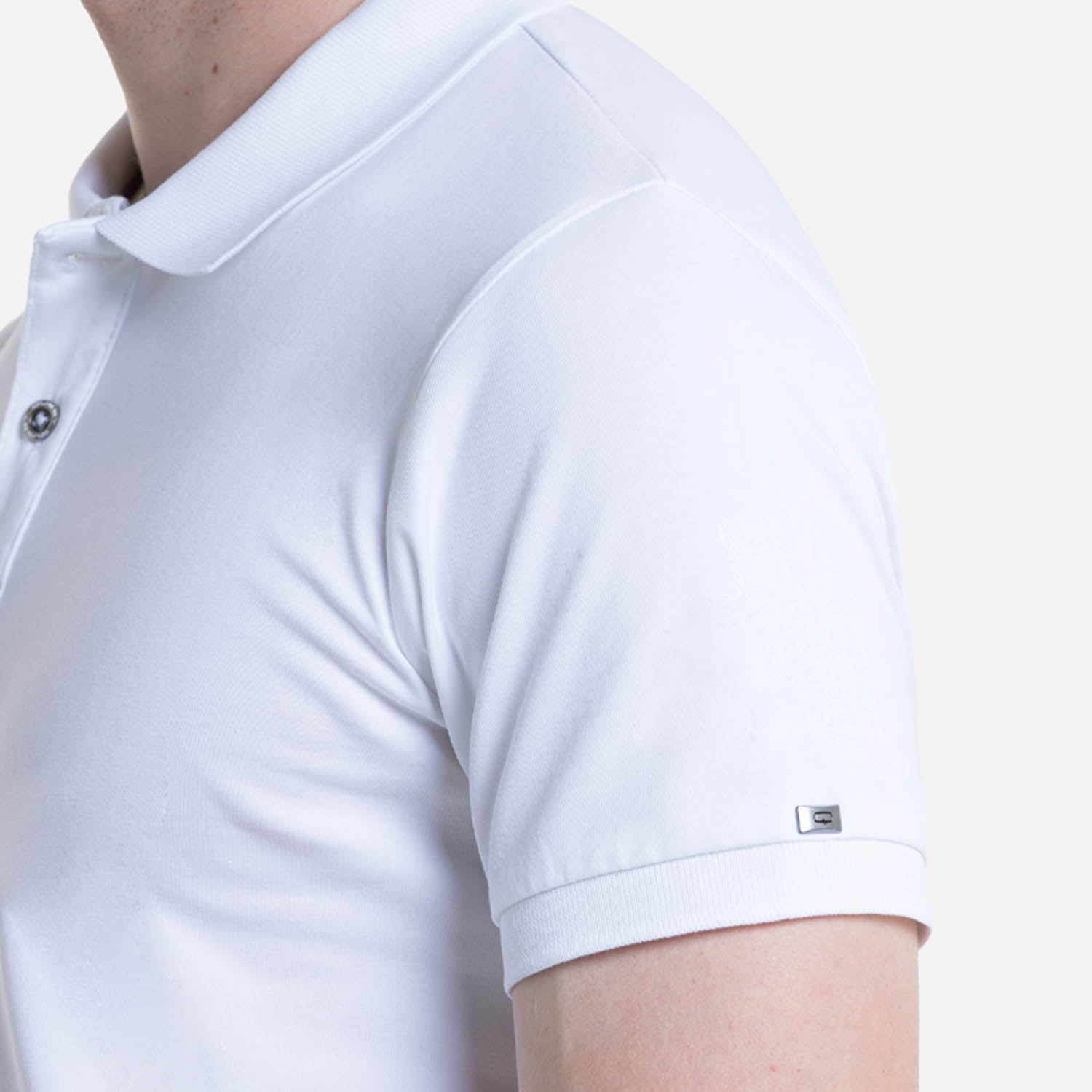 POLO MANGA CORTA COLOR BLANCO BLANCO