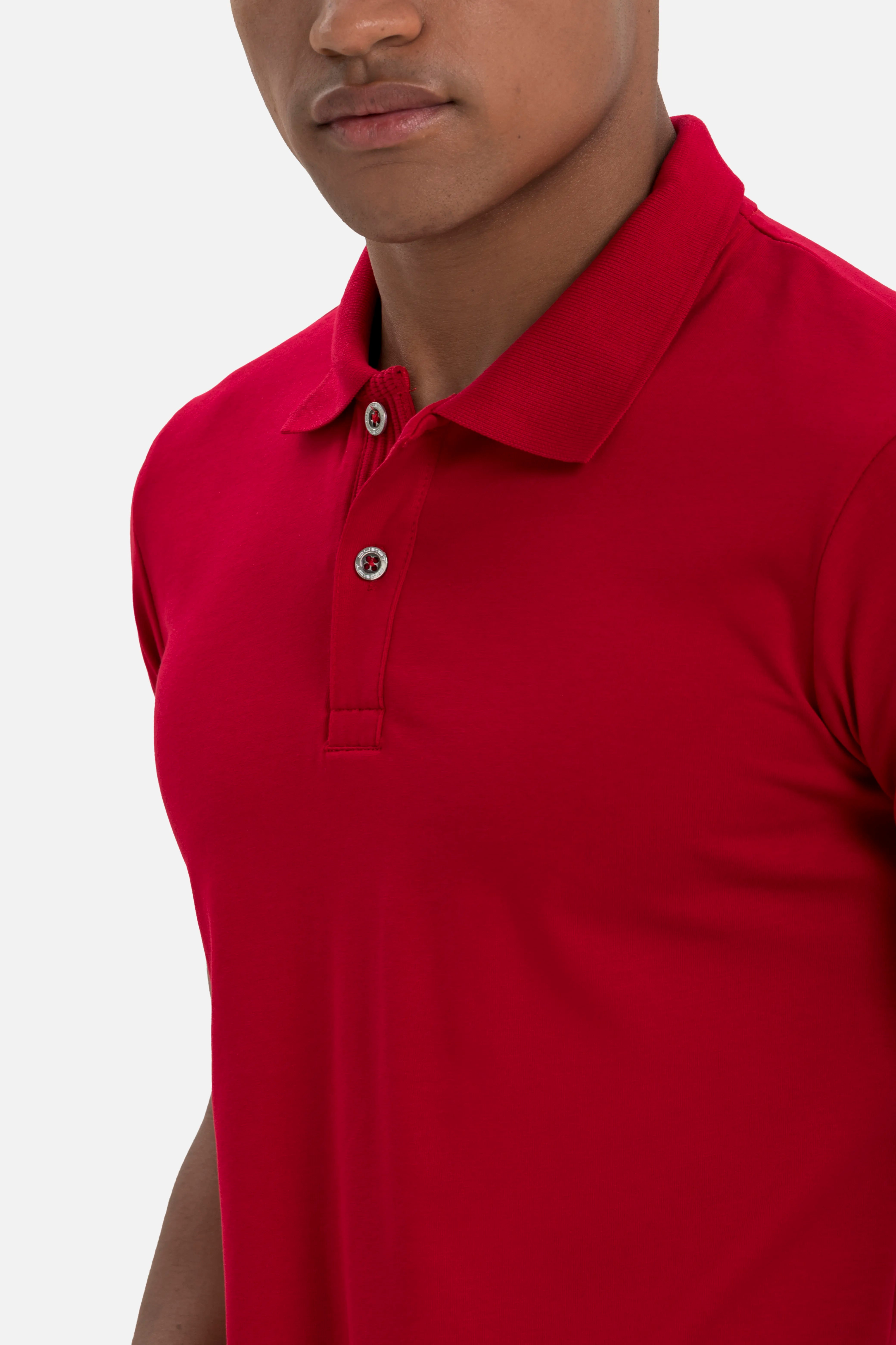 POLO MANGA CORTA COLOR ROJO
