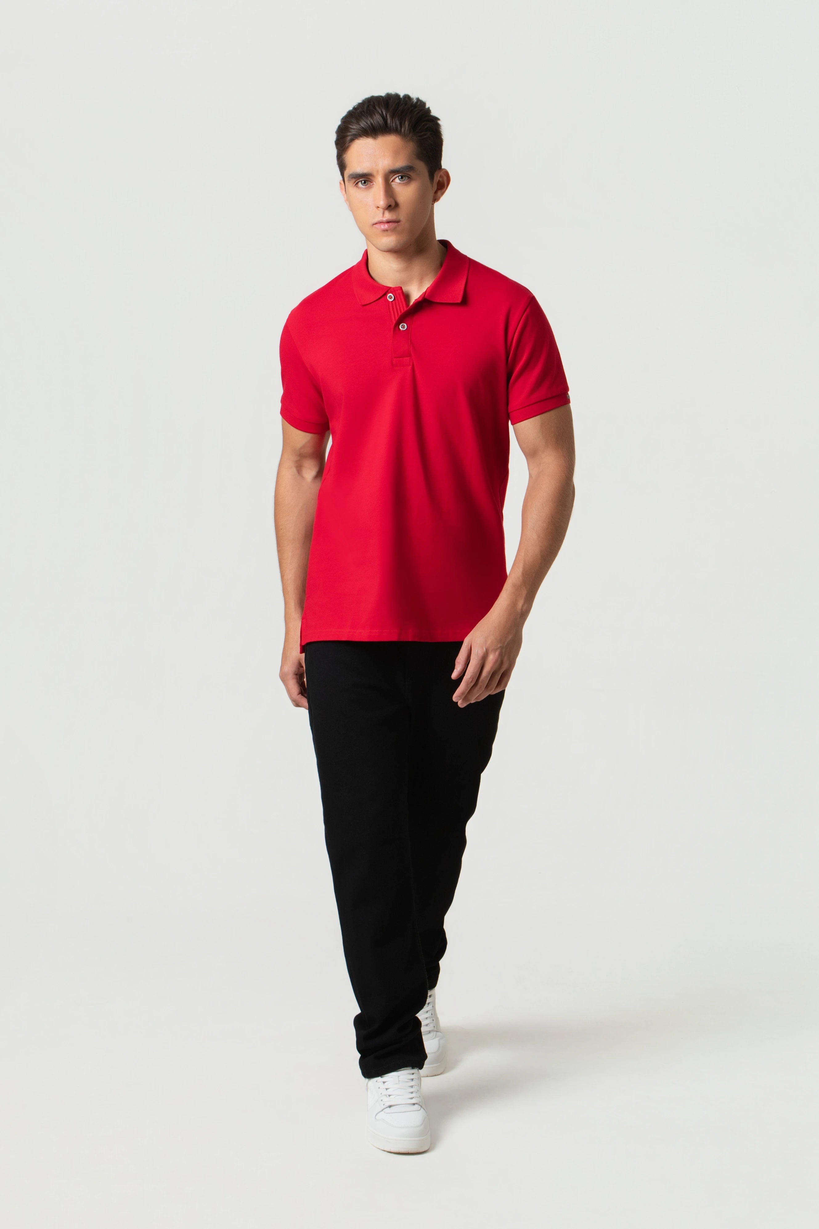 POLO MANGA CORTA COLOR ROJO