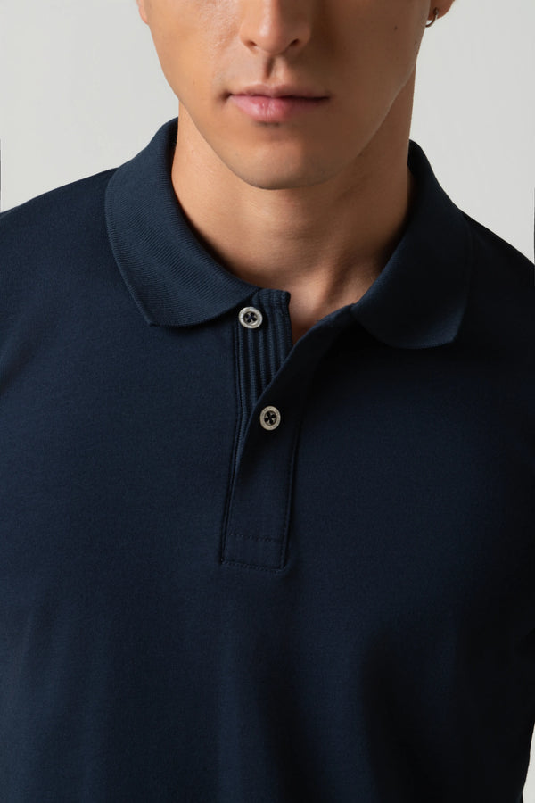 POLO MANGA CORTA COLOR AZUL OSCURO