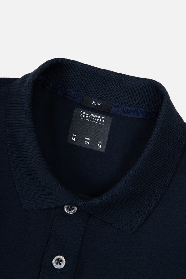 POLO MANGA CORTA COLOR AZUL OSCURO