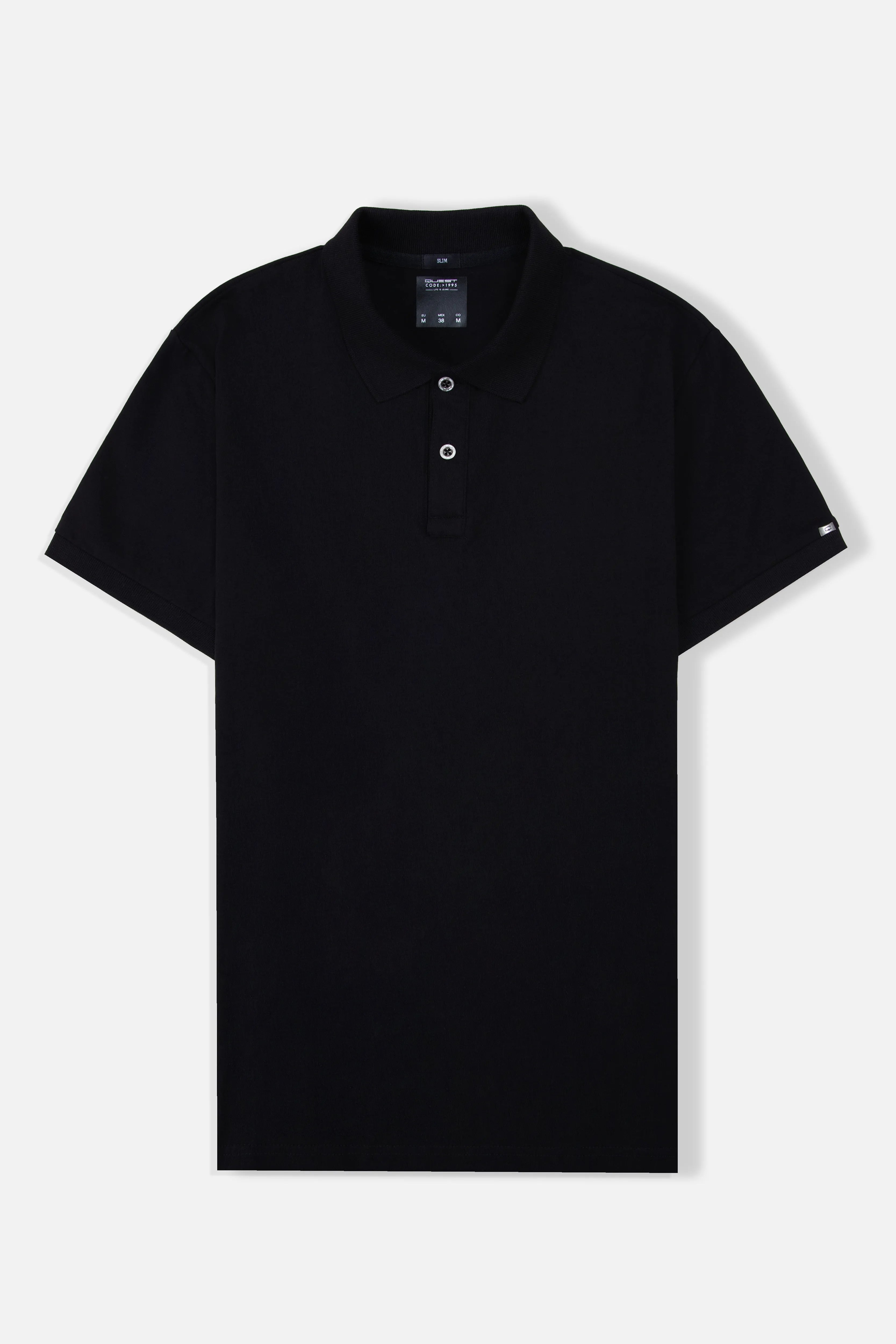 POLO MANGA CORTA COLOR NEGRO