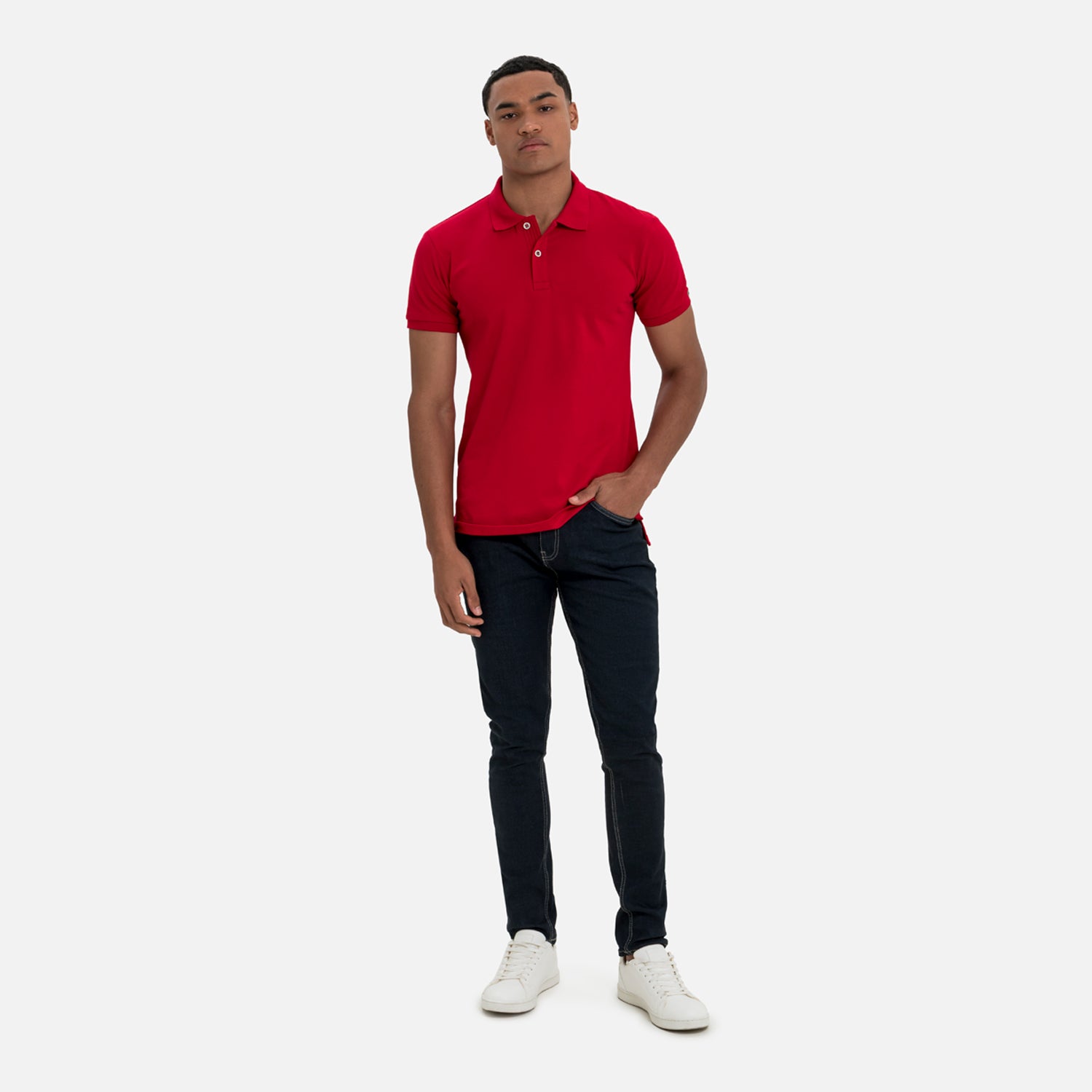 POLO MANGA CORTA COLOR ROJO