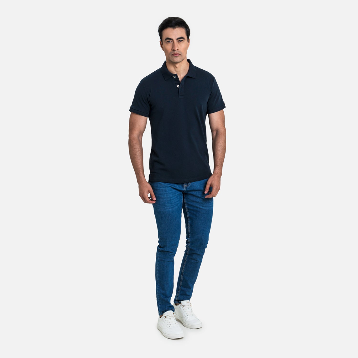 POLO MANGA CORTA COLOR AZUL OSCURO