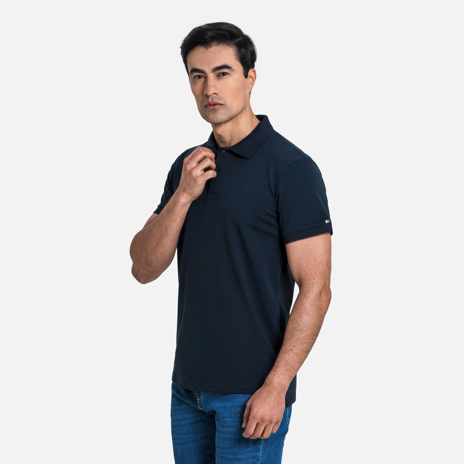 POLO MANGA CORTA COLOR AZUL OSCURO