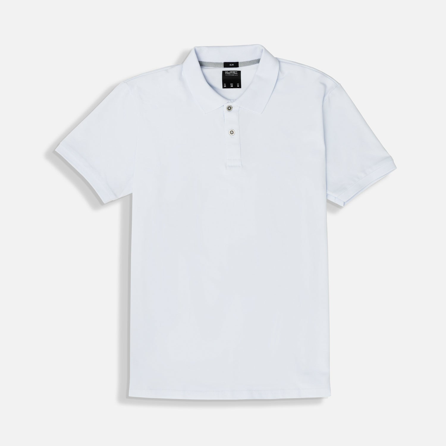 POLO MANGA CORTA COLOR BLANCO OPTICO