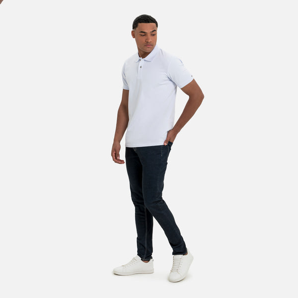 POLO MANGA CORTA COLOR BLANCO OPTICO