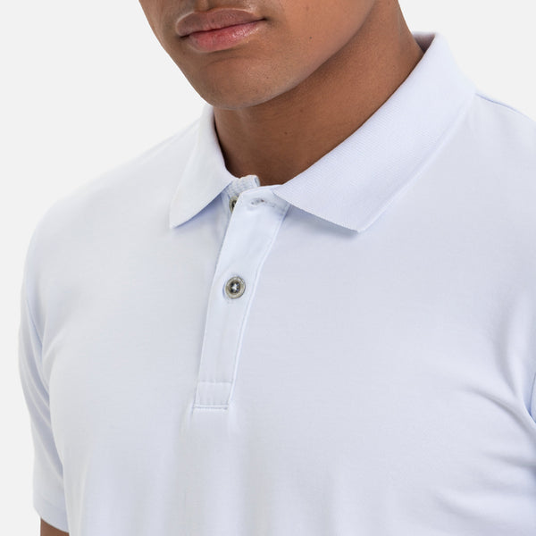 POLO MANGA CORTA COLOR BLANCO OPTICO