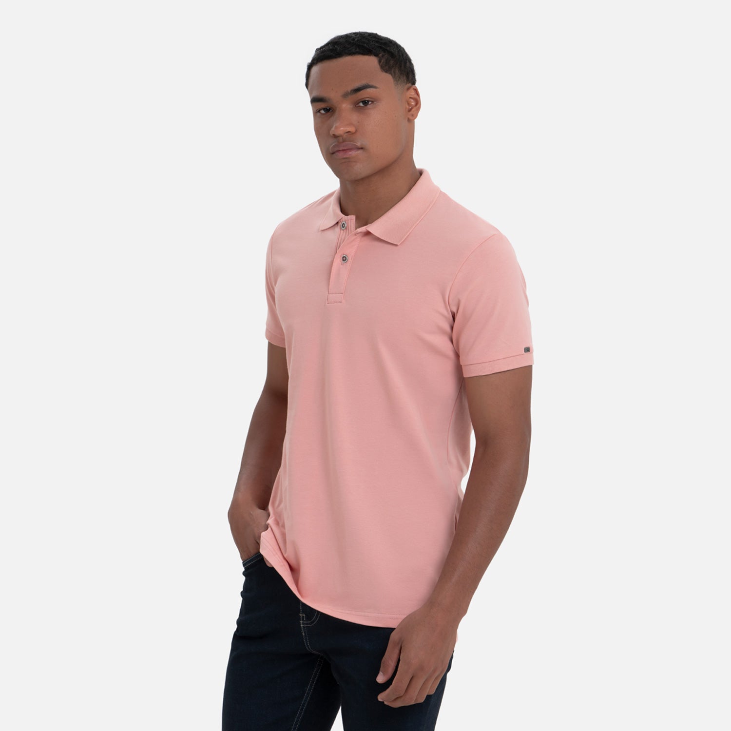 POLO MANGA CORTA COLOR ROSADO EMPOLVADO