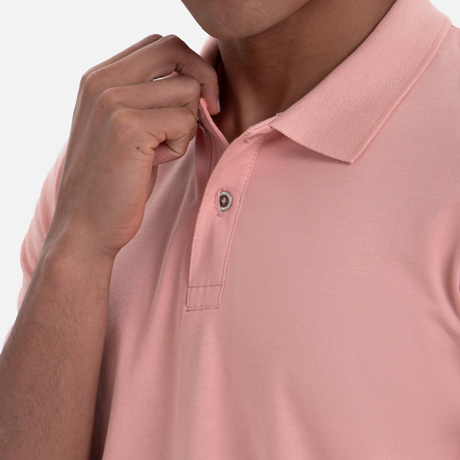 POLO MANGA CORTA COLOR ROSADO EMPOLVADO