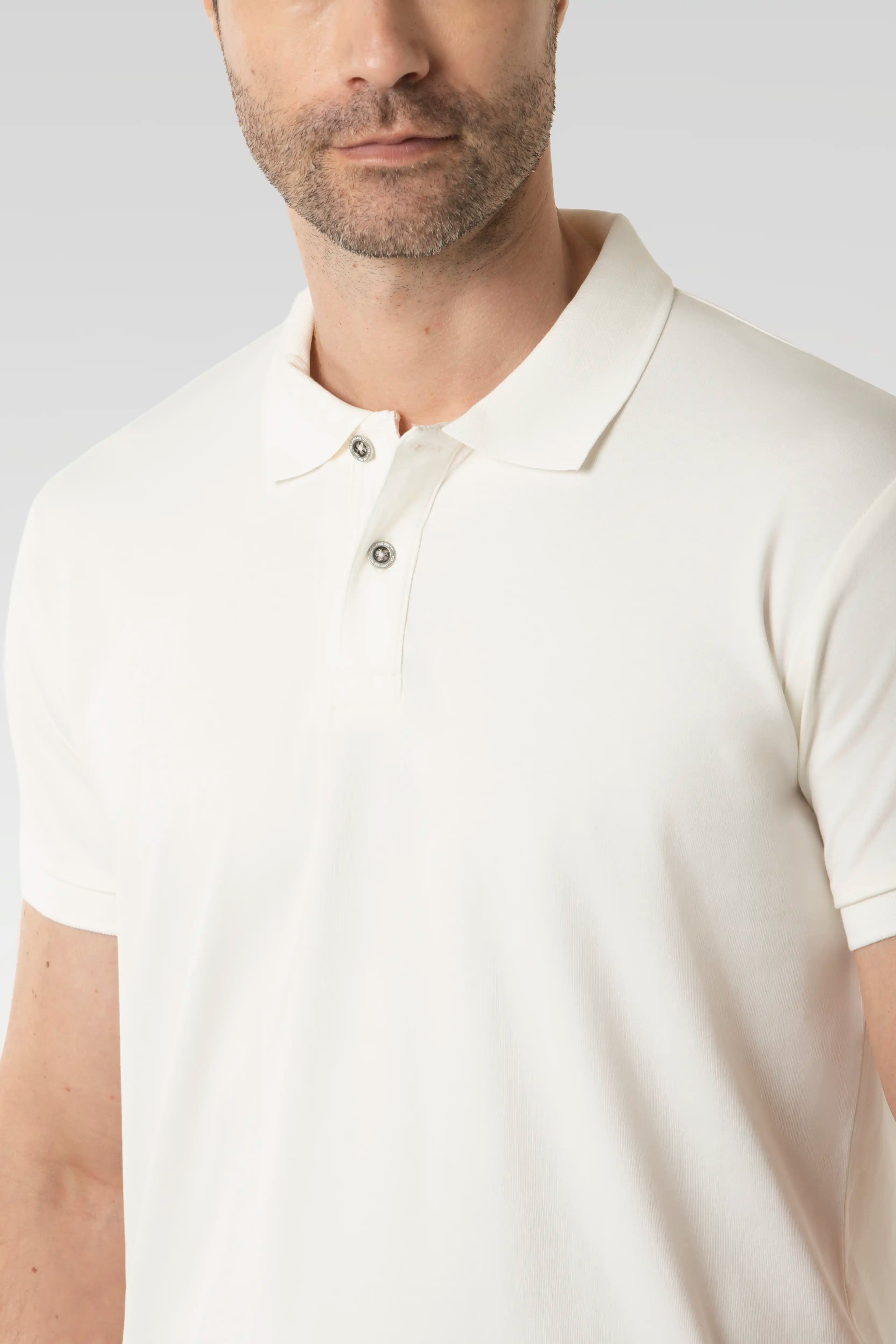 POLO MANGA CORTA COLOR IVORY