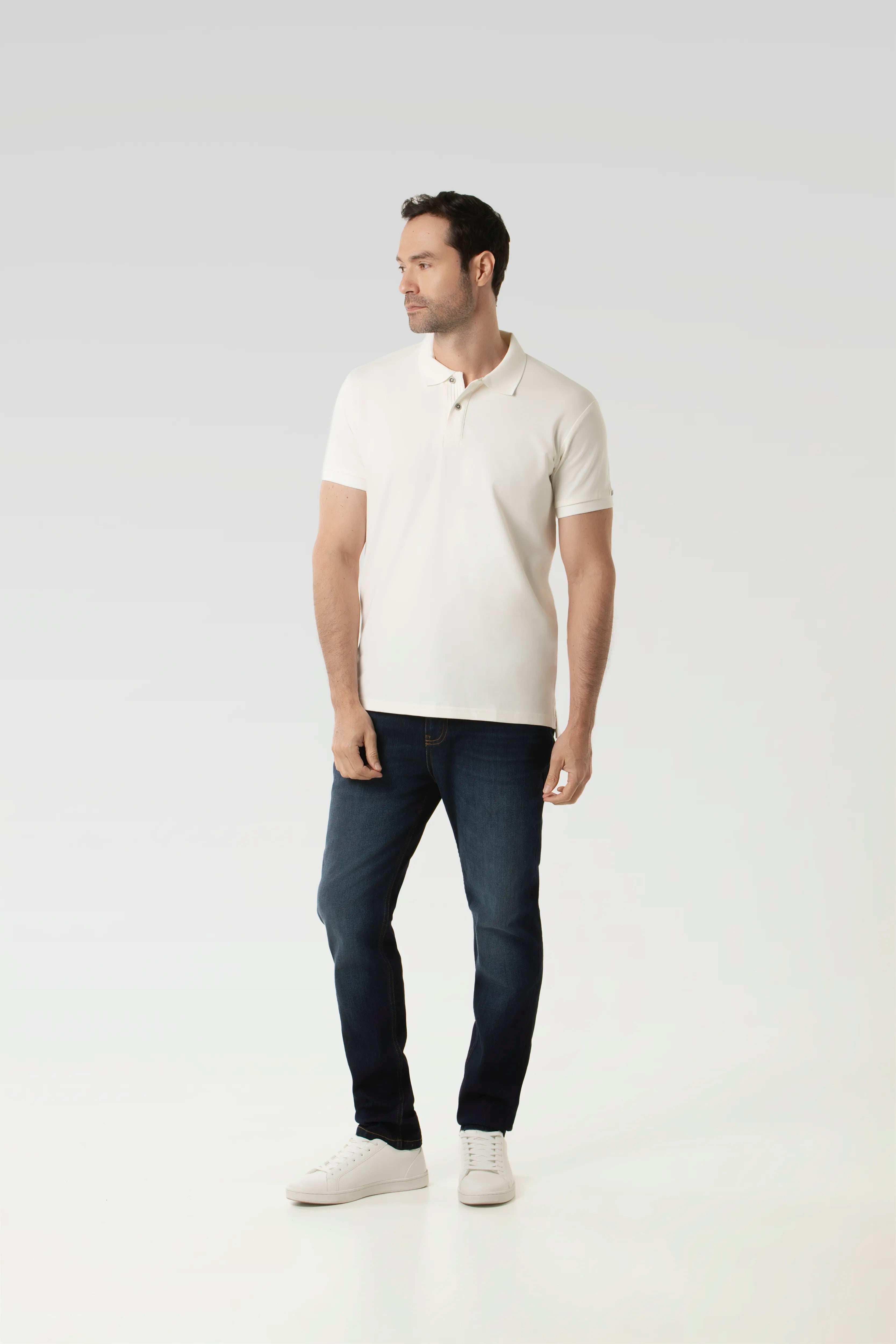 POLO MANGA CORTA COLOR IVORY