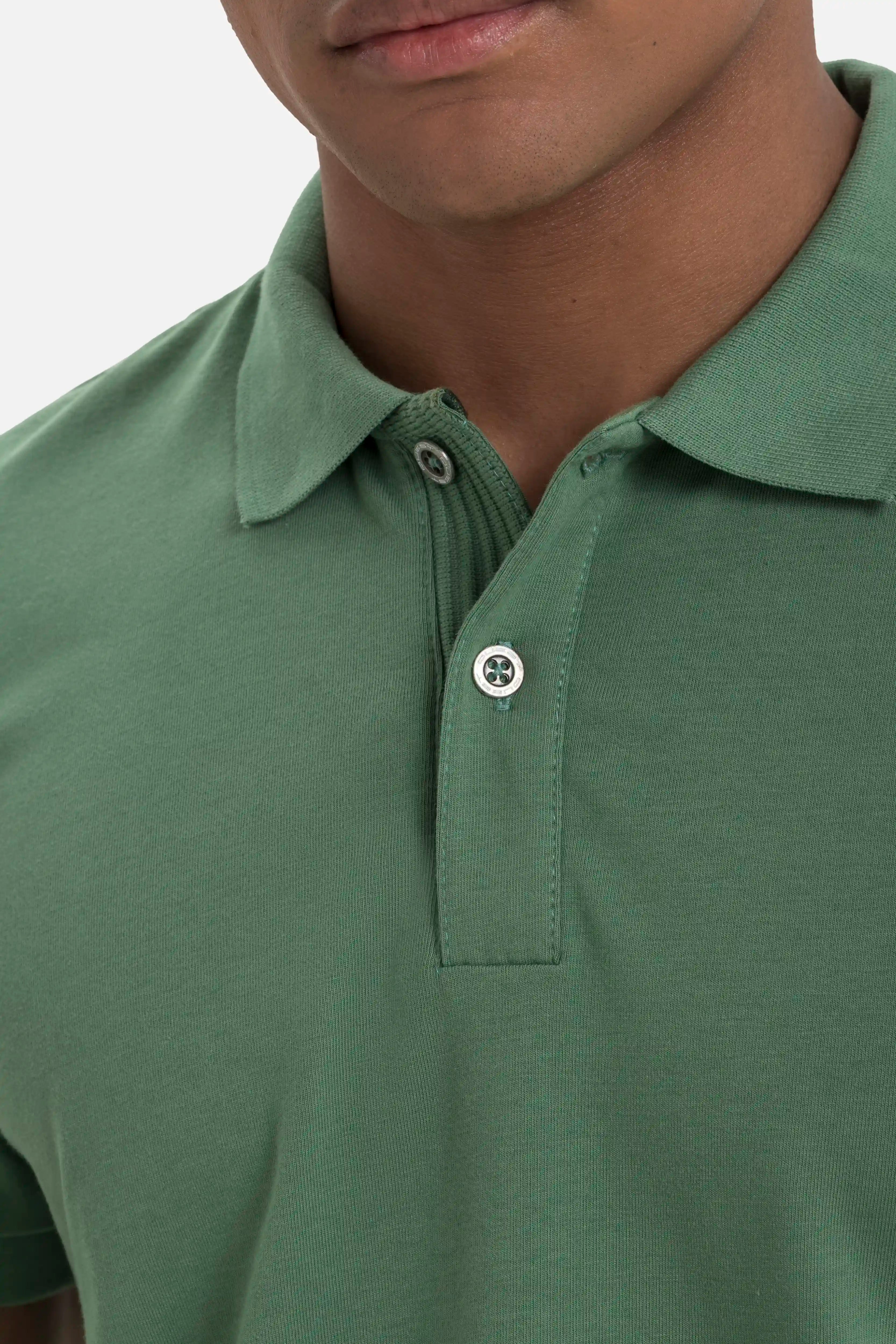 POLO MANGA CORTA COLOR DARK IVY