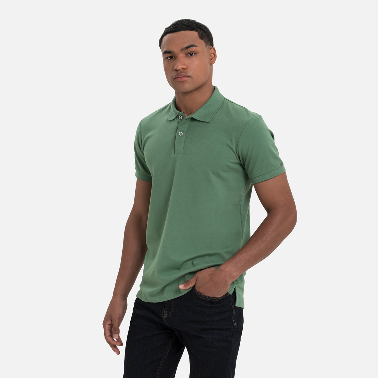 POLO MANGA CORTA COLOR DARK IVY