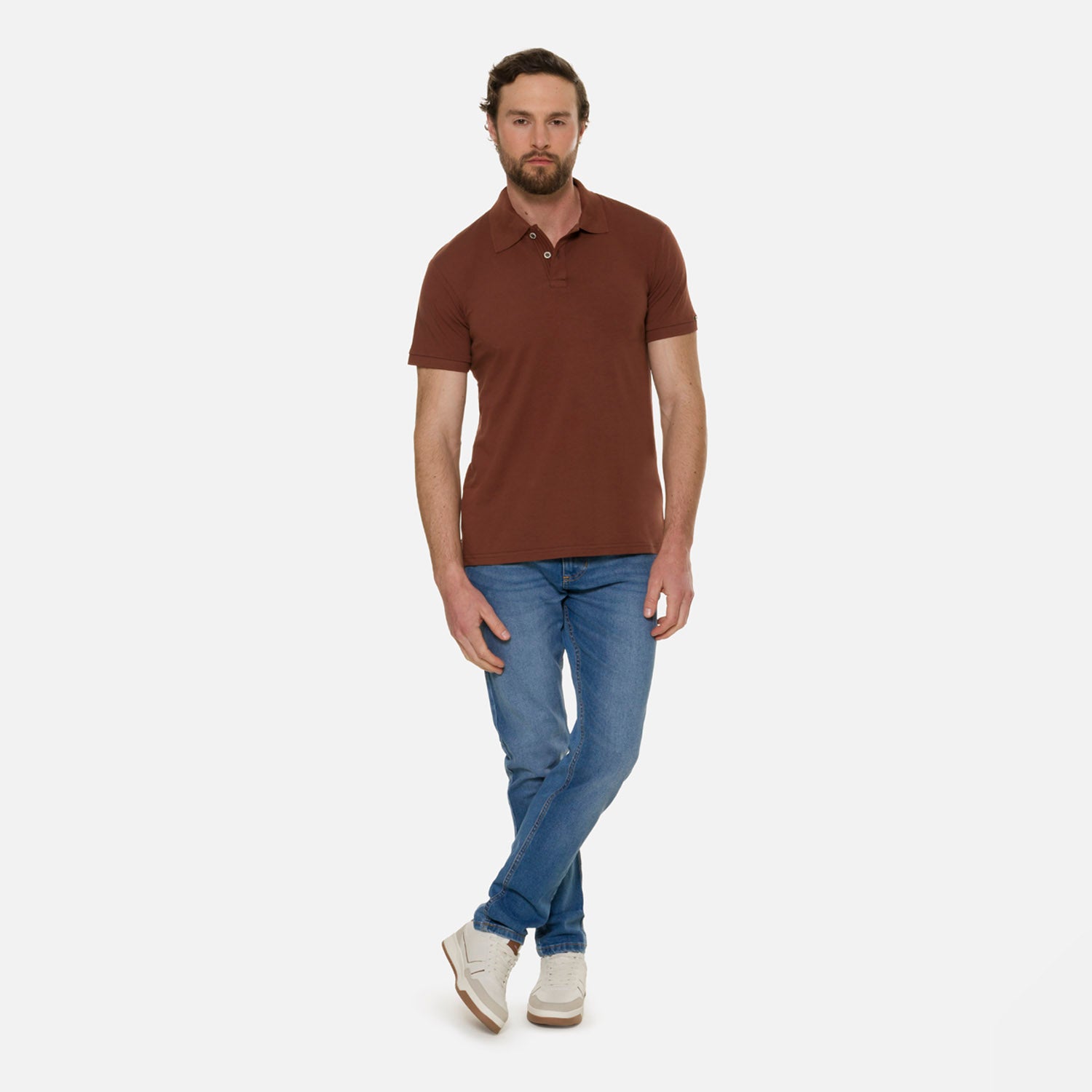 POLO MANGA CORTA COLOR BRUNETTE