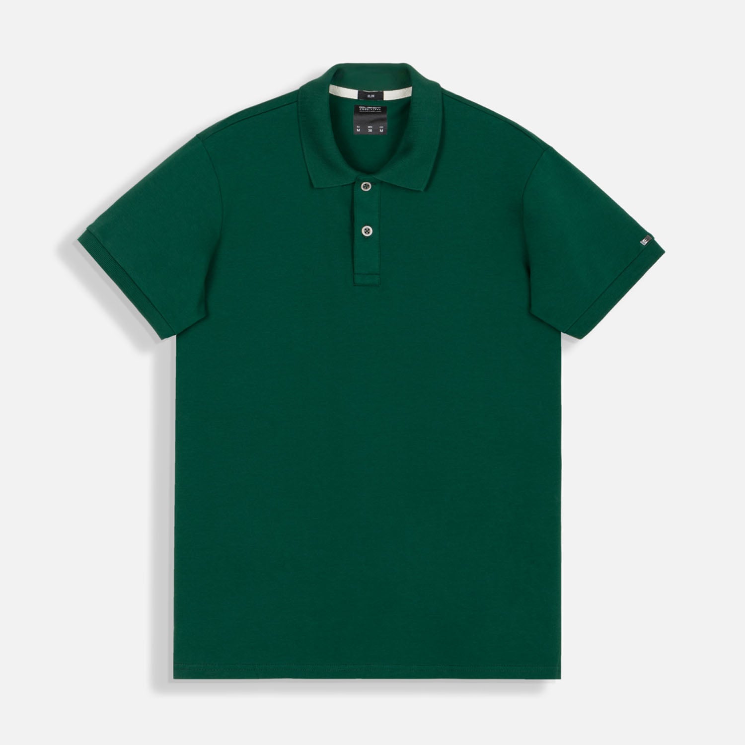 POLO MANGA CORTA COLOR VERDE PRADERA
