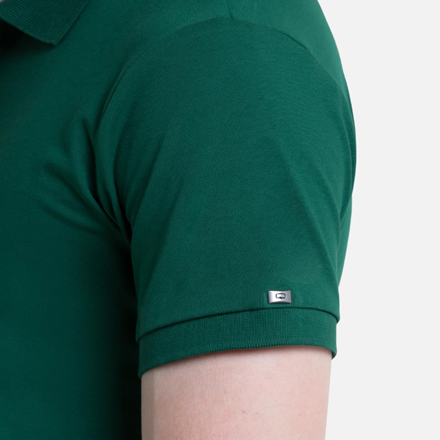 POLO MANGA CORTA COLOR VERDE PRADERA